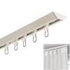 Curtain Track Glider Rail, Curtain Rail Track With Hooks, Wall Ceiling Mounted Curtain Tracks, Flexible Aluminum Ceiling Curtain Track,for Curtains,Room Divider, Shower Curtain, Black 4M (13.1FT) ( Co view 1