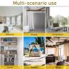 Curtain Track Glider Rail, Curtain Rail Track With Hooks, Wall Ceiling Mounted Curtain Tracks, Flexible Aluminum Ceiling Curtain Track,for Curtains,Room Divider, Shower Curtain, Black 4M (13.1FT) ( Co view 4