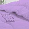 3 PC Wavy Stitching Comforter Lightweight Lilac, Soft Breathable All Season King/Cal-King Size, Duvet Insert, Winter Warm Microfiber Down Alternative Quilt with Corner Tabs - 94x104 inch view 4