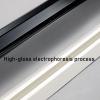 Ceiling Curtain Track Wall Ceiling Mounted Curtain Tracksblack Aluminum Ceiling Curtain Track, Curtain Rail With Mute RollersStraight Curtain Track, For Curtains,Room Divider, Shower Curtain ( Color view 4
