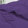3 PC Wavy Stitching Comforter Lightweight Purple, Soft Breathable All Season Super King Size, Duvet Insert, Winter Warm Microfiber Down Alternative Quilt with Corner Tabs - 98x116 inch view 4