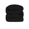 3 PC Wavy Stitching Comforter Lightweight Black, Soft Breathable All Season Twin/TwinXL Size, Duvet Insert, Winter Warm Microfiber Down Alternative Quilt with Corner Tabs - 69x90 inch view 3