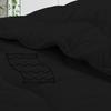 3 PC Wavy Stitching Comforter Lightweight Black, Soft Breathable All Season Twin/TwinXL Size, Duvet Insert, Winter Warm Microfiber Down Alternative Quilt with Corner Tabs - 69x90 inch view 4