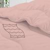 1 PC Wavy Stitching Comforter Lightweight Blush, Soft Breathable All Season King/Cal-King Size, Duvet Insert, Winter Warm Microfiber Down Alternative Quilt with Corner Tabs - 94x104 inch view 4