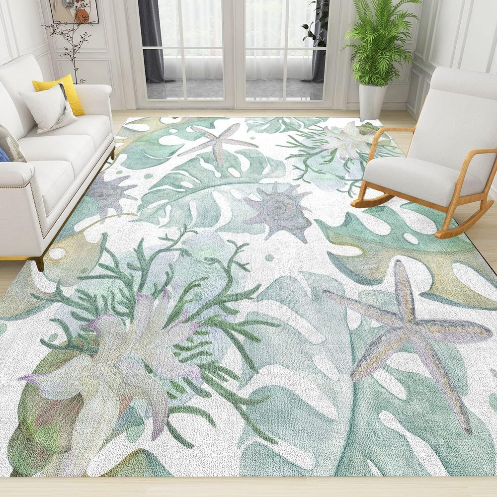 Abstract Mid Century Geometry Sun Area Rug, Minimalism Black Stripe Art Decorative Rug, Easy Clean Carpet with Anti-Slip Backing for Bedroom Living Room Dining Room Office 5ftx8ft