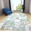 Abstract Mid Century Geometry Sun Area Rug, Minimalism Black Stripe Art Decorative Rug, Easy Clean Carpet with Anti-Slip Backing for Bedroom Living Room Dining Room Office 5ftx8ft view 3