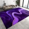 Abstract Ink Paint Purple Art Area Rugs, Fluid Purple Waves Art Easy Clean Rug, Soft Non-Skid Carpet Throw Rug for Kids Teen Girls Boys Bedroom Living Room Bathroom Classroom Office 6.6ftx5.3ft view 1