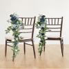Tkasniy Wedding Aisle Chair Decoration Flowers Burgundy(Pack of 1), Handmade Chairs Back Pew Flowers, Rustic Chair Sashes for Church Wedding Arch Aisle Decor view 3