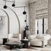 72 Inches Long Modern Farmhouse Linen Curtains for Living Room,Floral Jacquard Semi Blackout Curtains for Bedroom Dining Room, 72 Length 1Panel Set,Grey on White (84"W x 72"L, Pinch Pleated Curtains) view 1