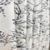 72 Inches Long Modern Farmhouse Linen Curtains for Living Room,Floral Jacquard Semi Blackout Curtains for Bedroom Dining Room, 72 Length 1Panel Set,Grey on White (84"W x 72"L, Pinch Pleated Curtains) view 2