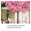 ESRADA Artificial Cherry Tree Weeping Cherry Tree Purple Cherry Tree for Indoor Outdoor Home Office Party Table Center Wedding C-1.2mx1m view 4
