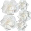 ANSOMO White Paper Flowers Artificial 3D Wall Dcor Wedding Birthday Bridal Baby Shower Nursery Room Backdrop Table Centerpieces Party Decorations Supplies view 1