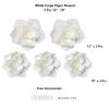 ANSOMO White Paper Flowers Artificial 3D Wall Dcor Wedding Birthday Bridal Baby Shower Nursery Room Backdrop Table Centerpieces Party Decorations Supplies view 2