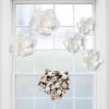 ANSOMO White Paper Flowers Artificial 3D Wall Dcor Wedding Birthday Bridal Baby Shower Nursery Room Backdrop Table Centerpieces Party Decorations Supplies view 4