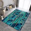 Tropical Plants Leaves Art Area Rug, Green Palm Tree Indoor Floor Rugs, Easy-to-Clean Carpet Non-Slip Low-Pile Soft for Bedroom Living Room Kids Boys Girls Game Room 8ftx10ft view 3