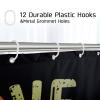 GDHBLING Poodle Shower Curtain Minimalist Cartoon Dog Cute Shower Curtain for Walk in Shower Cloth Fabric Bathroom Decor Washable Weighted,Black,72x72 Inch view 4
