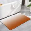 ALAGEO Orange Ombre Bath Mat Rug Quick Dry Absorbent Rubber Backed Bathroom Mat Fall Orange Farmhouse Fall Bathroom Rugs Shower Rug for Bathroom Floor Mat in Front of Sink, 24"x 36" view 1