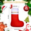 Chitidr 72 Pcs Christmas Felt Stockings Bulk, 9 Inch Red Classic Christmas Stockings, Xmas Fireplace Hanging Stockings, Christmas Tree Hanging Ornaments for Christmas Holiday Decorations Party Favors view 2