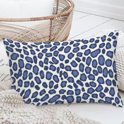 MangGou Light Purple Cheetah Print Spots Farmhouse Cushion Cover Cheetah Leopard Print Animal Home Decor Cushion Cover Decorative Double Side Accent Pillow for Sofa Couch 12x20in White Linen