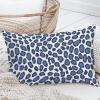 MangGou Light Purple Cheetah Print Spots Farmhouse Cushion Cover Cheetah Leopard Print Animal Home Decor Cushion Cover Decorative Double Side Accent Pillow for Sofa Couch 12x20in White Linen view 1