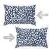 MangGou Light Purple Cheetah Print Spots Farmhouse Cushion Cover Cheetah Leopard Print Animal Home Decor Cushion Cover Decorative Double Side Accent Pillow for Sofa Couch 12x20in White Linen view 3