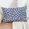 MangGou Light Purple Cheetah Print Spots Farmhouse Cushion Cover Cheetah Leopard Print Animal Home Decor Cushion Cover Decorative Double Side Accent Pillow for Sofa Couch 12x20in White Linen view 4