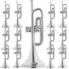 Garneck Wreath Mini Christmas Trumpet 20PCS Plastic Musical Instrument Model Ative Christmas Tree Hanging Ornaments Simulation Accessories for New Year Holiday Flower Garland view 3