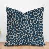 MangGou Blue and Beige Cheetah Print Spots Throw Pillow Cover Cheetah Leopard Print Animal Pillow Covers Home Decorative Farmhouse Throw Pillow Case for Living Room Bedroom 26x26in White Linen view 1
