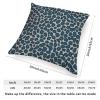 MangGou Blue and Beige Cheetah Print Spots Throw Pillow Cover Cheetah Leopard Print Animal Pillow Covers Home Decorative Farmhouse Throw Pillow Case for Living Room Bedroom 26x26in White Linen view 2