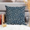 MangGou Blue and Beige Cheetah Print Spots Throw Pillow Cover Cheetah Leopard Print Animal Pillow Covers Home Decorative Farmhouse Throw Pillow Case for Living Room Bedroom 26x26in White Linen view 3