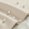 ChadMade Luxury Lined Curtain 96 Inch Length Pinch Pleat Privacy Window Treatment, Heavyweight Velvet Drape Solid Light Blocking Curtain for Kitchen (27" W x 96" L, 1 Panel, Beige) view 3