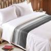 Homechoid Grey Ombre Bed Runner for Cal. King Size Bed, Bedspread Protector Slipcover Bed Scarf for Foot Bed Runners & Scarves for Bedroom Hotel Wedding Room 94x20 Inches Farmhouse Wooden Striped view 3