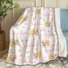 Ottoy Cute Elephants Personalized Baby Blanket with Name Custom Elephants Blanket Gifts for Girls Boy Super Soft Blankets for Couch Air-Conditioning Quilts Chirstmas Gifts Decor 120"x90" for Family view 1