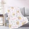 Ottoy Cute Elephants Personalized Baby Blanket with Name Custom Elephants Blanket Gifts for Girls Boy Super Soft Blankets for Couch Air-Conditioning Quilts Chirstmas Gifts Decor 120"x90" for Family view 3