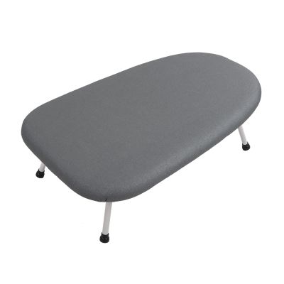 JEOZBM Small Ironing Board, Compact and Space Saving Foldable Ironing Board, Portable Steam Iron Resting Plate for Home Laundry Room(60cm-Silver)