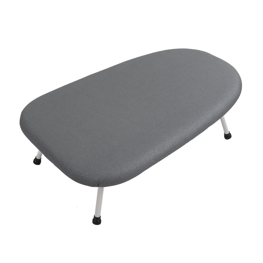 JEOZBM Small Ironing Board, Compact and Space Saving Foldable Ironing Board, Portable Steam Iron Resting Plate for Home Laundry Room(60cm-Silver)