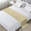 Spring Floral Bed Runner for Cal. King Size Bed, Bedspread Protector Slipcover Bed Scarf for Foot Bed Runners & Scarves for Bedroom Hotel Wedding Room 94x20 Inches Teal Summer Flowers Butterfly Yellow view 2