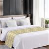 Spring Floral Bed Runner for Cal. King Size Bed, Bedspread Protector Slipcover Bed Scarf for Foot Bed Runners & Scarves for Bedroom Hotel Wedding Room 94x20 Inches Teal Summer Flowers Butterfly Yellow view 4