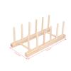 Wooden Dish Rack,Dish Drying Rack Kitchen Storage Cabinet Organizer Plate Rack Stand Pot Lid Holder,Pine Wood Dish Rack for Bowl Pot Lid,Cutting Board(28cm) view 3