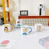 300ml/10oz Ceramic Mug Microwave Oven Can Be Used for Cartoon Creative Couples Cute Breakfast Cup for office home-green-301-400ml view 2