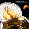 Deep Fat Fryer Japanese Deep Fryer 252211 Frying Pot With Thermometer Japanese Stainless Steel Fryer Pan For Induction Cooker Deep Green view 4