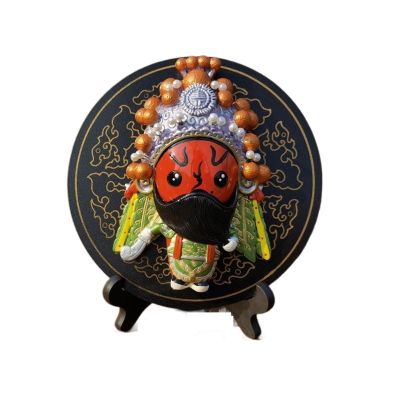 Statue Decorations Chinoiserie Drama Three Kingdoms Character Ornaments Set On The Stage Home Accessories Facial Makeup Sichuan Features Home Decor Object (Color : 3, Size : Height 16 cm)