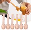 50pcs Wood Honey Dipper Sticks, Honey Stirrer Dispensing Wand For Wedding Party Favors Honey Jar Dispense Drizzle Honey Honey And Wedding Party view 2