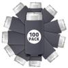 100 Pcs Blank Foam Collapsible Slim Can Coolers: Perfect for Sublimation, Screen Printing, or HTV - Ideal for Parties & Gifts (Charcoal) view 1