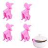 4 Pcs Pot Lid Lifter Silicone Spill Proof Lid Lifter Splash-Proof Steam Release Pan pot lid lifter Kitchen Tool Decoration Pot Lid & Cute Kitchen Accessories (Pink) view 1