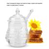 Gavigain Crystal Honey Jar, Honey Jar with Dipper and Lid Glass, 245ml Transparent Beehiveshaped Honey Jar for Store Honey and Syrup, Beehive Shaped Honey Pot view 4