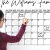 Acrylic Family Wall Calendar - Personalized Calendar - Glass Calendar For Wall - Large Acrylic Calendar - 2025 Calendar Wall - White Board Calendar Dry Erase - ADHD Planner for Adults view 4