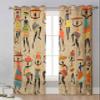 African Women Sheer Curtains 72 Inch Length 2 Panels Set Curtain Drapes for Kitchen,Bedroom,Living Room,Hallway,Sliding Door,Bathroom Window Panel,Retro Native American Indian Ethnic Bohemian 104x72 view 1