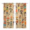 African Women Sheer Curtains 72 Inch Length 2 Panels Set Curtain Drapes for Kitchen,Bedroom,Living Room,Hallway,Sliding Door,Bathroom Window Panel,Retro Native American Indian Ethnic Bohemian 104x72 view 2