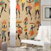 African Women Sheer Curtains 72 Inch Length 2 Panels Set Curtain Drapes for Kitchen,Bedroom,Living Room,Hallway,Sliding Door,Bathroom Window Panel,Retro Native American Indian Ethnic Bohemian 104x72 view 3